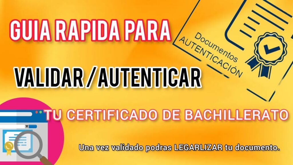 como verificar un certificado de bachillerato