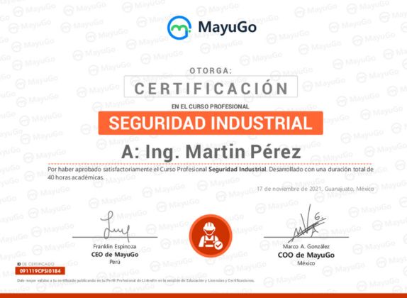 certificaciones de seguridad industrial