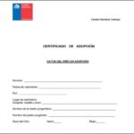 certificado de adopción