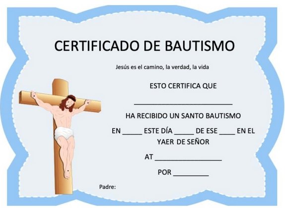 certificado de charlas para bautismo