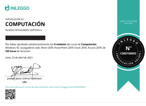 certificado de computación