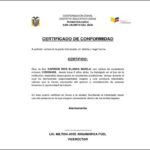 certificado de conformidad