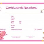 certificado de nacimiento de bebé para imprimir