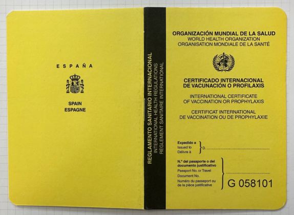 certificado internacional de vacunación