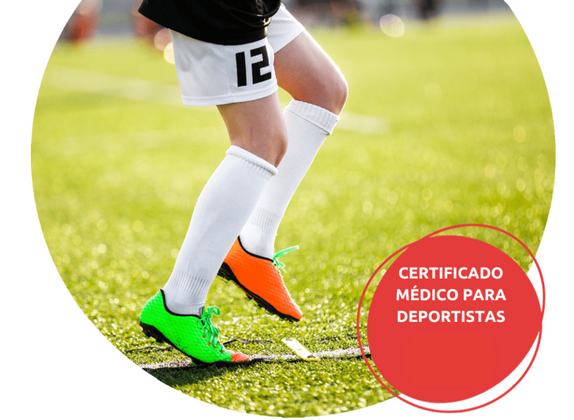 certificado médico para futbol