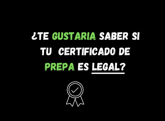 como saber si mi certificado de prepa es válido